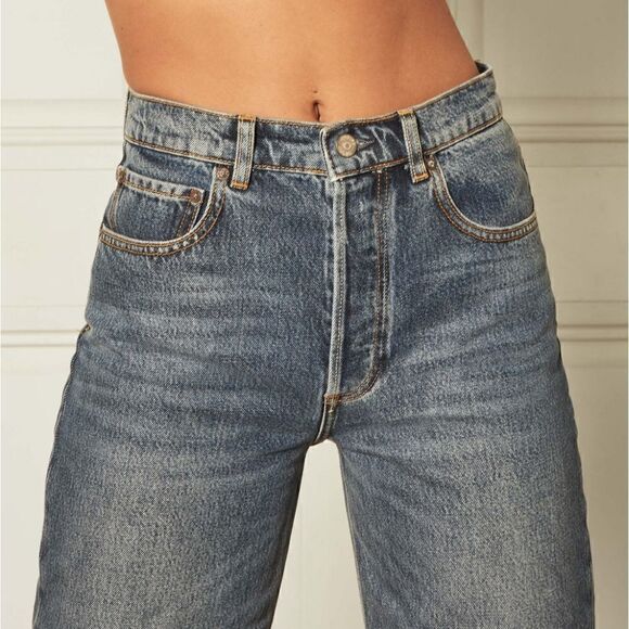 Boyish The Ziggy High Waisted Straight Leg Denim Jeans in Krush Groove NWT - Picture 5 of 11